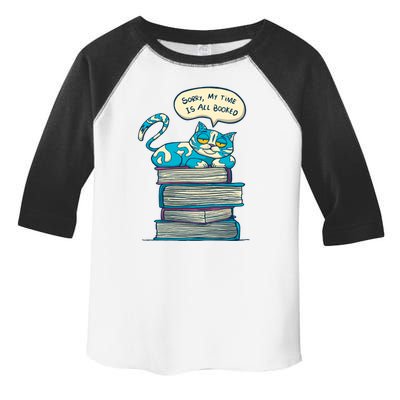 Sorry My Time Is All Booked Cat  Toddler Fine Jersey T-Shirt