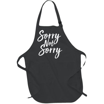 Sorry Not Sorry Full-Length Apron With Pockets