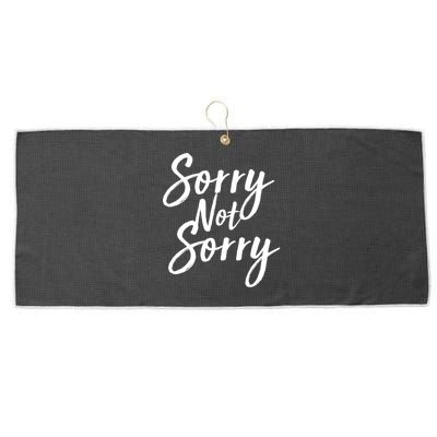 Sorry Not Sorry Large Microfiber Waffle Golf Towel