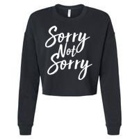 Sorry Not Sorry Cropped Pullover Crew
