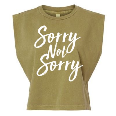 Sorry Not Sorry Garment-Dyed Women's Muscle Tee