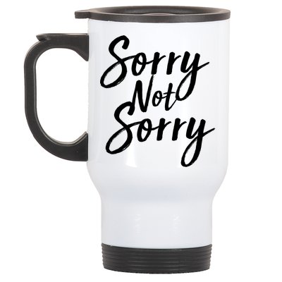 Sorry Not Sorry Stainless Steel Travel Mug