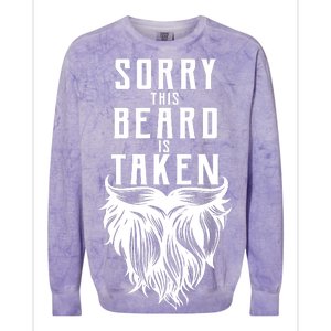 Sorry This Beard Is Taken Relationship Status Colorblast Crewneck Sweatshirt