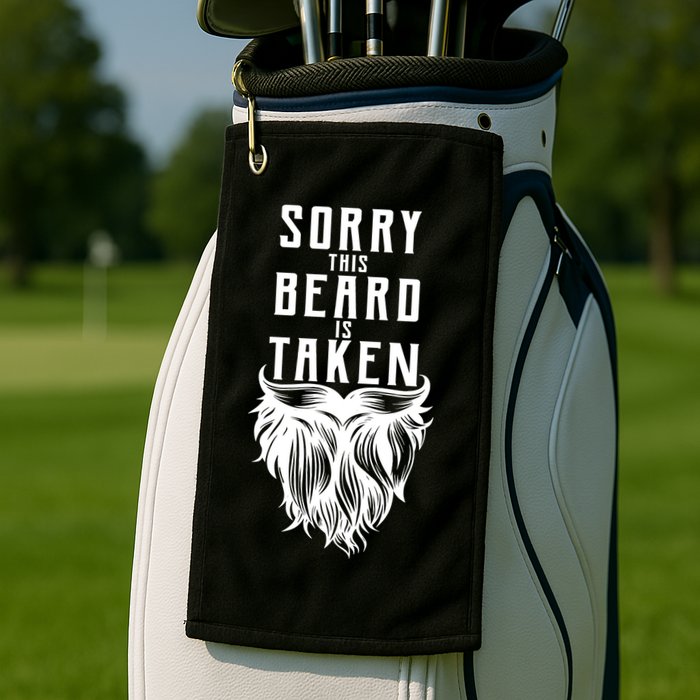 Sorry This Beard Is Taken Relationship Status Golf Towel