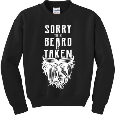 Sorry This Beard Is Taken Relationship Status Kids Sweatshirt