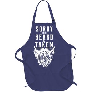 Sorry This Beard Is Taken Relationship Status Full-Length Apron With Pockets