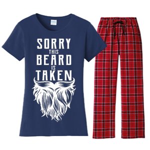 Sorry This Beard Is Taken Relationship Status Women's Flannel Pajama Set