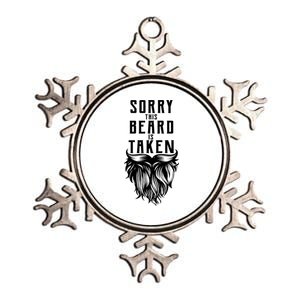 Sorry This Beard Is Taken Relationship Status Metallic Star Ornament