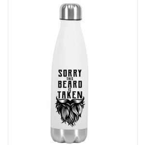 Sorry This Beard Is Taken Relationship Status Stainless Steel Insulated Water Bottle