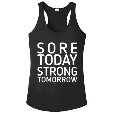 Sorry Today Strong Tomorrow  Ladies PosiCharge Competitor Racerback Tank