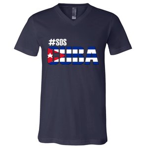 SOS Cuba V-Neck T-Shirt