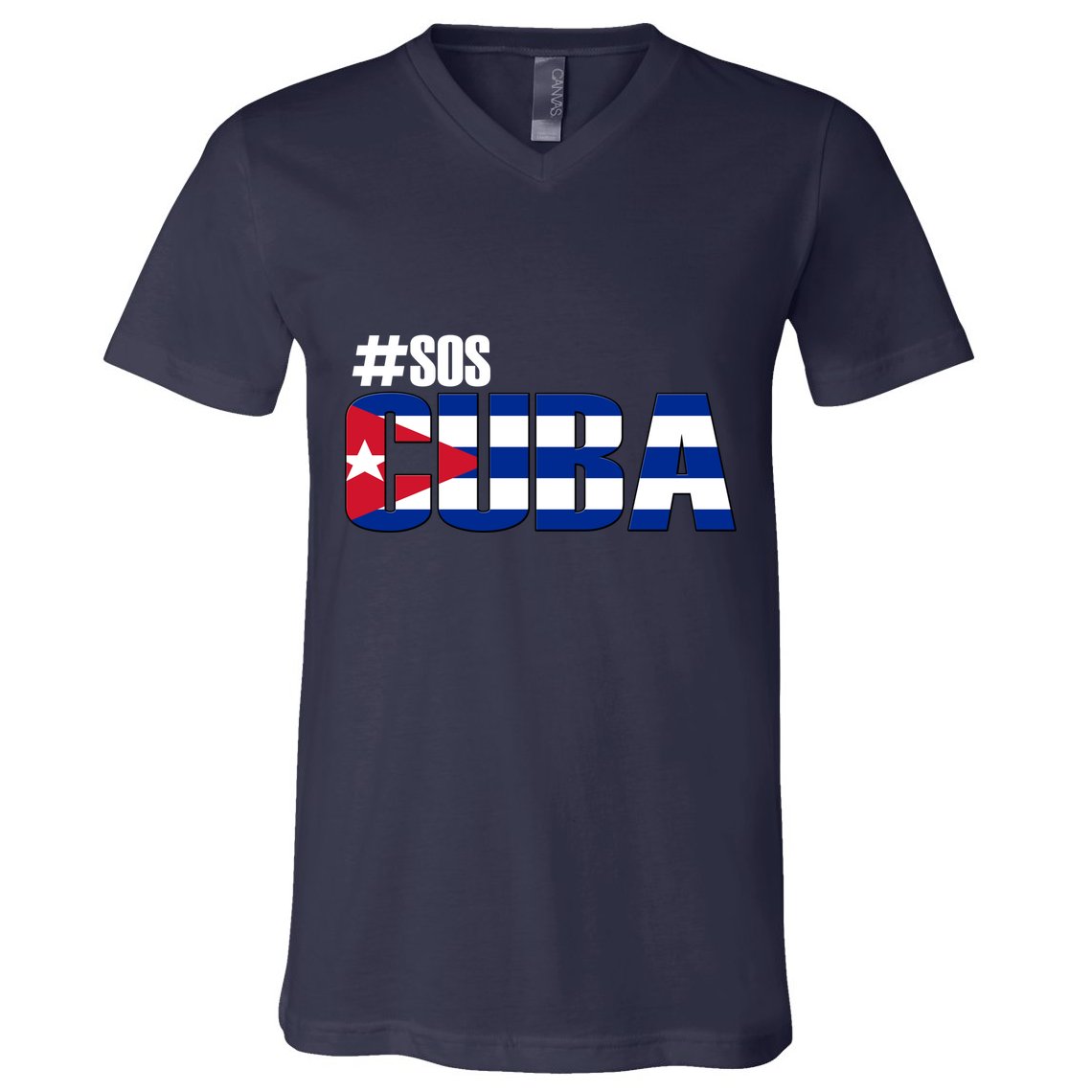 SOS Cuba V-Neck T-Shirt