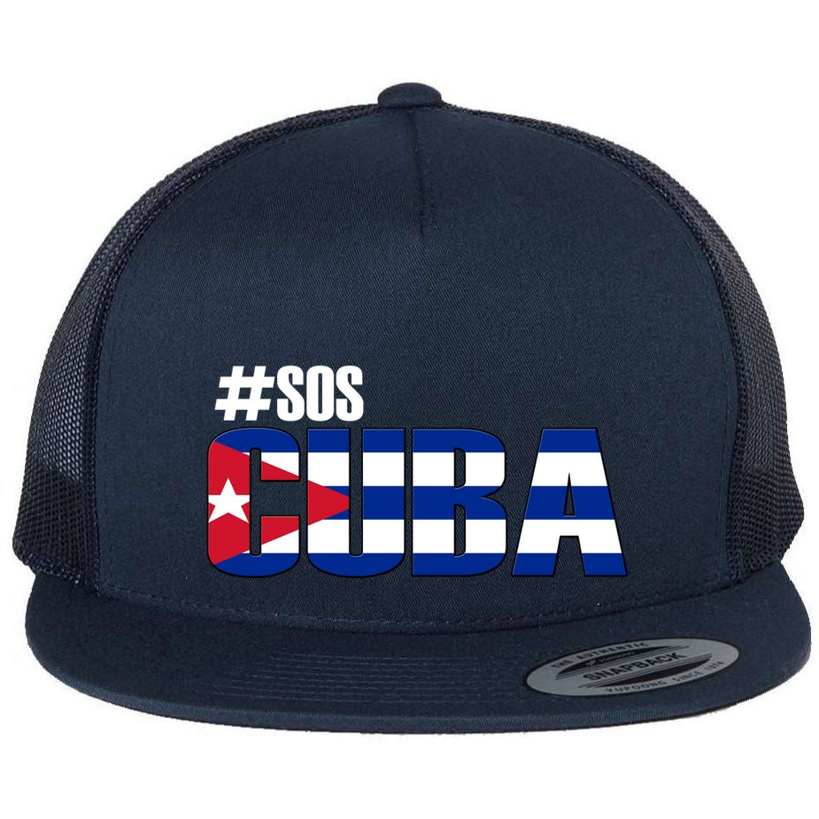 SOS Cuba Flat Bill Trucker Hat
