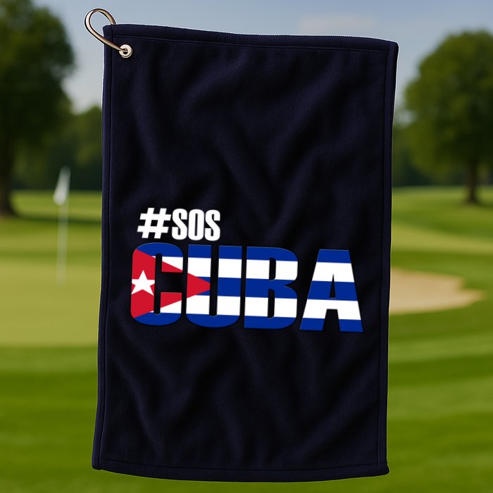 SOS Cuba Golf Towel