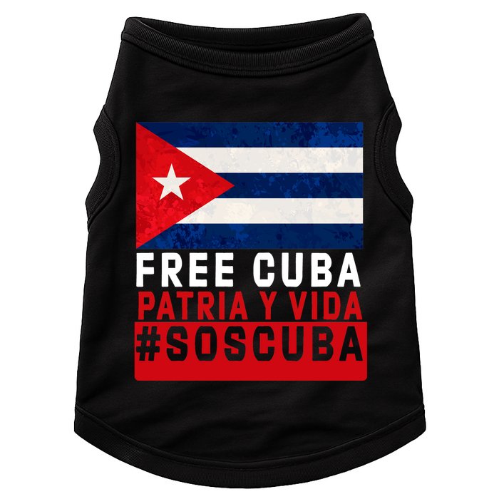 SOS Cuba Cuba Flag Cuban Fist Free Cuba Libre 2021 Cuban  Doggie Tank