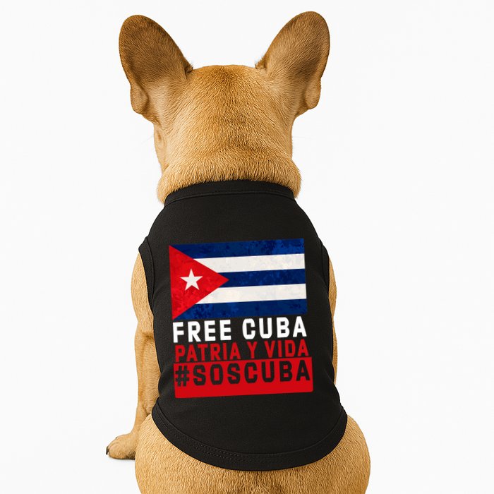 SOS Cuba Cuba Flag Cuban Fist Free Cuba Libre 2021 Cuban  Doggie Tank