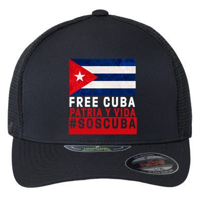 SOS Cuba Cuba Flag Cuban Fist Free Cuba Libre 2021 Cuban  Flexfit Unipanel Trucker Cap