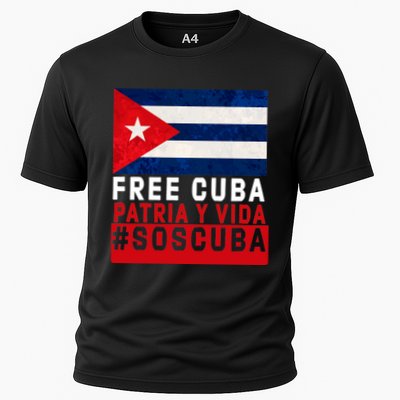 SOS Cuba Cuba Flag Cuban Fist Free Cuba Libre 2021 Cuban  Cooling Performance Crew T-Shirt