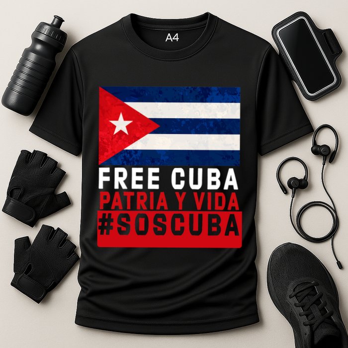 SOS Cuba Cuba Flag Cuban Fist Free Cuba Libre 2021 Cuban  Performance Shirt