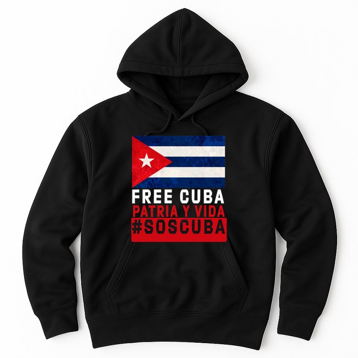 SOS Cuba Cuba Flag Cuban Fist Free Cuba Libre 2021 Cuban  Hoodie