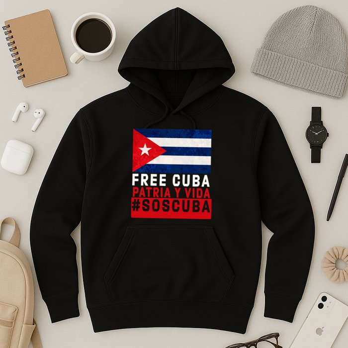 SOS Cuba Cuba Flag Cuban Fist Free Cuba Libre 2021 Cuban  Hoodie