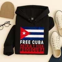 SOS Cuba Cuba Flag Cuban Fist Free Cuba Libre 2021 Cuban  Hoodie