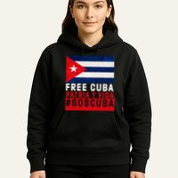 SOS Cuba Cuba Flag Cuban Fist Free Cuba Libre 2021 Cuban  Hoodie