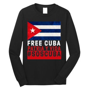 SOS Cuba Cuba Flag Cuban Fist Free Cuba Libre 2021 Cuban  Long Sleeve Shirt