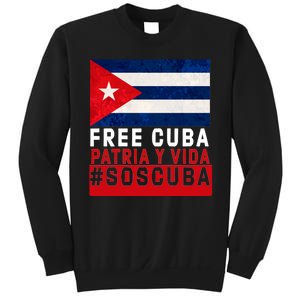 SOS Cuba Cuba Flag Cuban Fist Free Cuba Libre 2021 Cuban  Sweatshirt