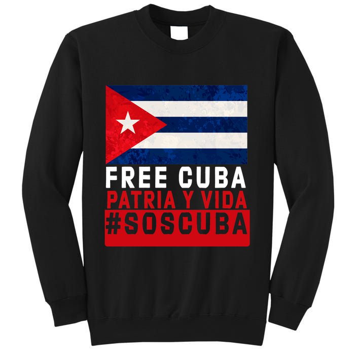 SOS Cuba Cuba Flag Cuban Fist Free Cuba Libre 2021 Cuban  Sweatshirt