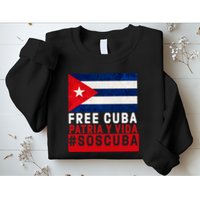 SOS Cuba Cuba Flag Cuban Fist Free Cuba Libre 2021 Cuban  Sweatshirt