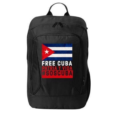 SOS Cuba Cuba Flag Cuban Fist Free Cuba Libre 2021 Cuban  City Backpack