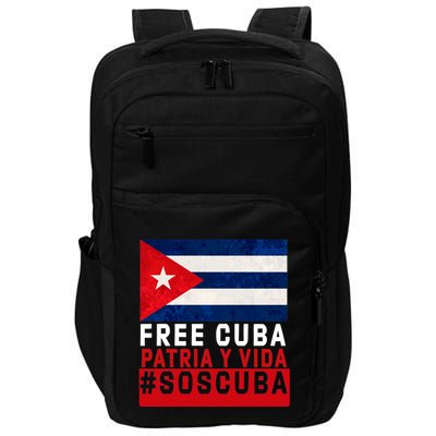 SOS Cuba Cuba Flag Cuban Fist Free Cuba Libre 2021 Cuban  Impact Tech Backpack
