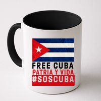 SOS Cuba Cuba Flag Cuban Fist Free Cuba Libre 2021 Cuban  Coffee Mug