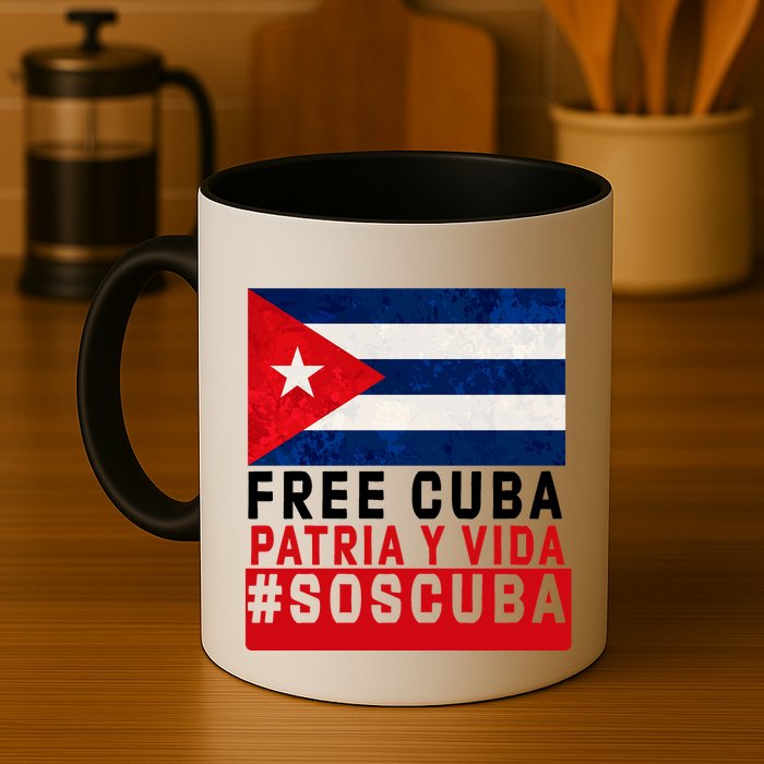 SOS Cuba Cuba Flag Cuban Fist Free Cuba Libre 2021 Cuban  Coffee Mug