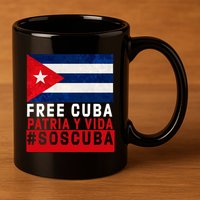 SOS Cuba Cuba Flag Cuban Fist Free Cuba Libre 2021 Cuban  11oz C Handle Ceramic Mug
