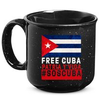 SOS Cuba Cuba Flag Cuban Fist Free Cuba Libre 2021 Cuban  15oz Campfire Ceramic Mug