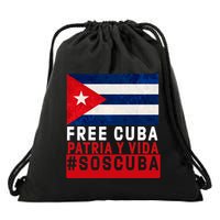 SOS Cuba Cuba Flag Cuban Fist Free Cuba Libre 2021 Cuban  Drawstring Bag