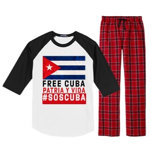 SOS Cuba Cuba Flag Cuban Fist Free Cuba Libre 2021 Cuban  Raglan Sleeve Pajama Set