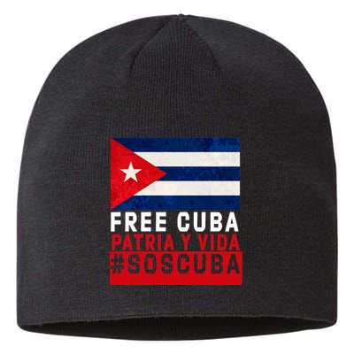 SOS Cuba Cuba Flag Cuban Fist Free Cuba Libre 2021 Cuban  Sustainable Beanie