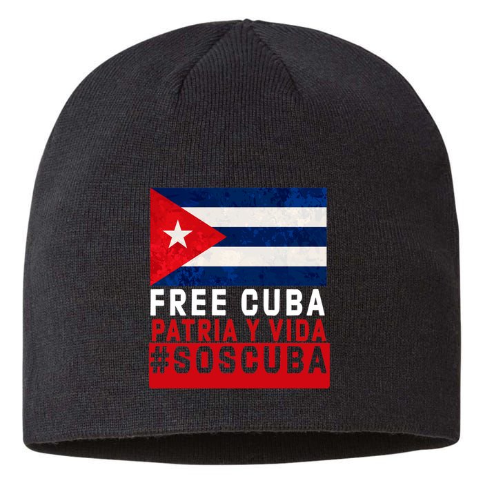 SOS Cuba Cuba Flag Cuban Fist Free Cuba Libre 2021 Cuban  Sustainable Beanie