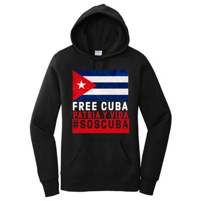 SOS Cuba Cuba Flag Cuban Fist Free Cuba Libre 2021 Cuban  Women's Pullover Hoodie