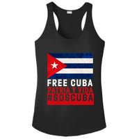 SOS Cuba Cuba Flag Cuban Fist Free Cuba Libre 2021 Cuban  Ladies PosiCharge Competitor Racerback Tank