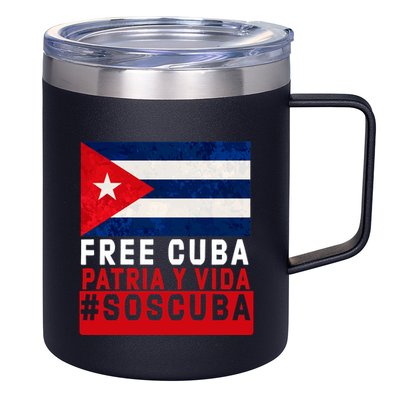 SOS Cuba Cuba Flag Cuban Fist Free Cuba Libre 2021 Cuban  12oz Stainless Steel Coffee Mug