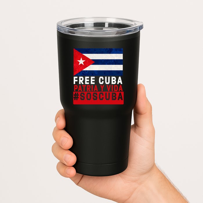 SOS Cuba Cuba Flag Cuban Fist Free Cuba Libre 2021 Cuban  Tumbler