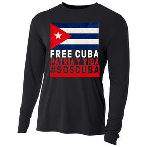 SOS Cuba Cuba Flag Cuban Fist Free Cuba Libre 2021 Cuban  Cooling Performance Long Sleeve Crew