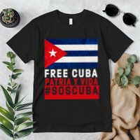 SOS Cuba Cuba Flag Cuban Fist Free Cuba Libre 2021 Cuban  Premium T-Shirt