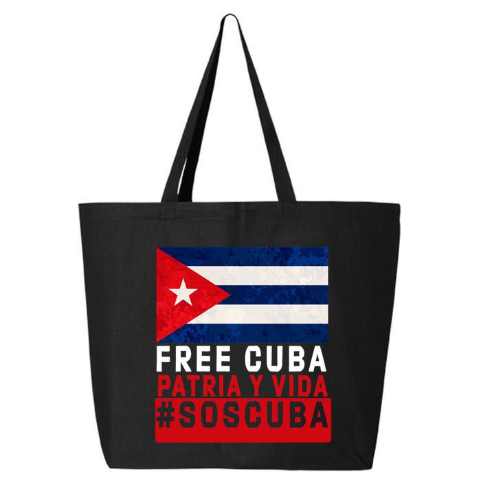 SOS Cuba Cuba Flag Cuban Fist Free Cuba Libre 2021 Cuban  25L Jumbo Tote