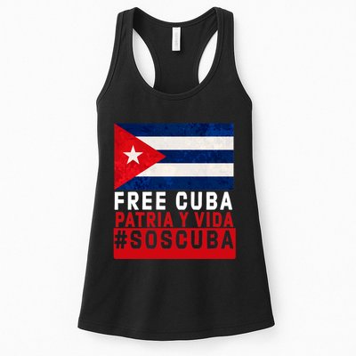 SOS Cuba Cuba Flag Cuban Fist Free Cuba Libre 2021 Cuban  Womens Tank Top