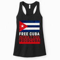 SOS Cuba Cuba Flag Cuban Fist Free Cuba Libre 2021 Cuban  Womens Tank Top